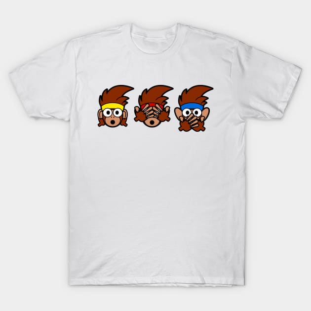 Hear No Evil, See No Evil, Speak No Evil T-Shirt by monkeydoovr